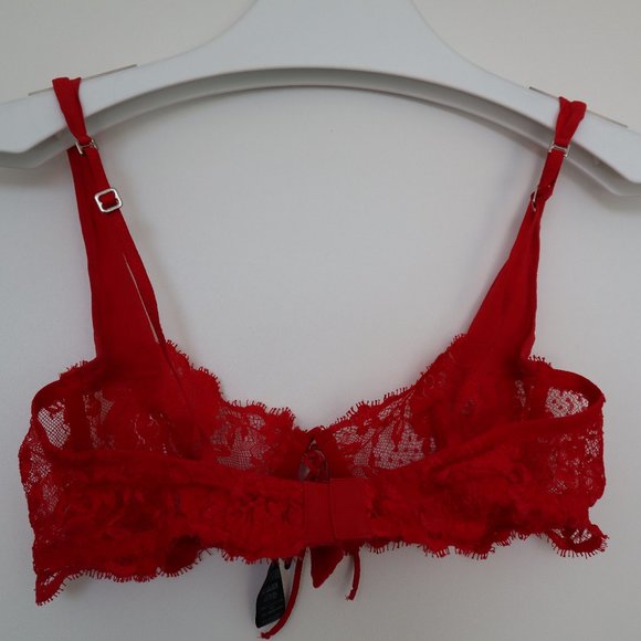 La Perla Red Lace Rose Bra - Picture 5 of 7